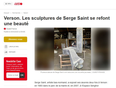 Verson, Les sculptures de Serge Saint se refont une beauté